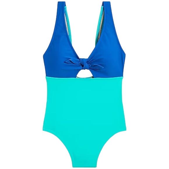 J.Crew One-piece Cutout Swimsuit with Bow, S - Picture 1 of 8